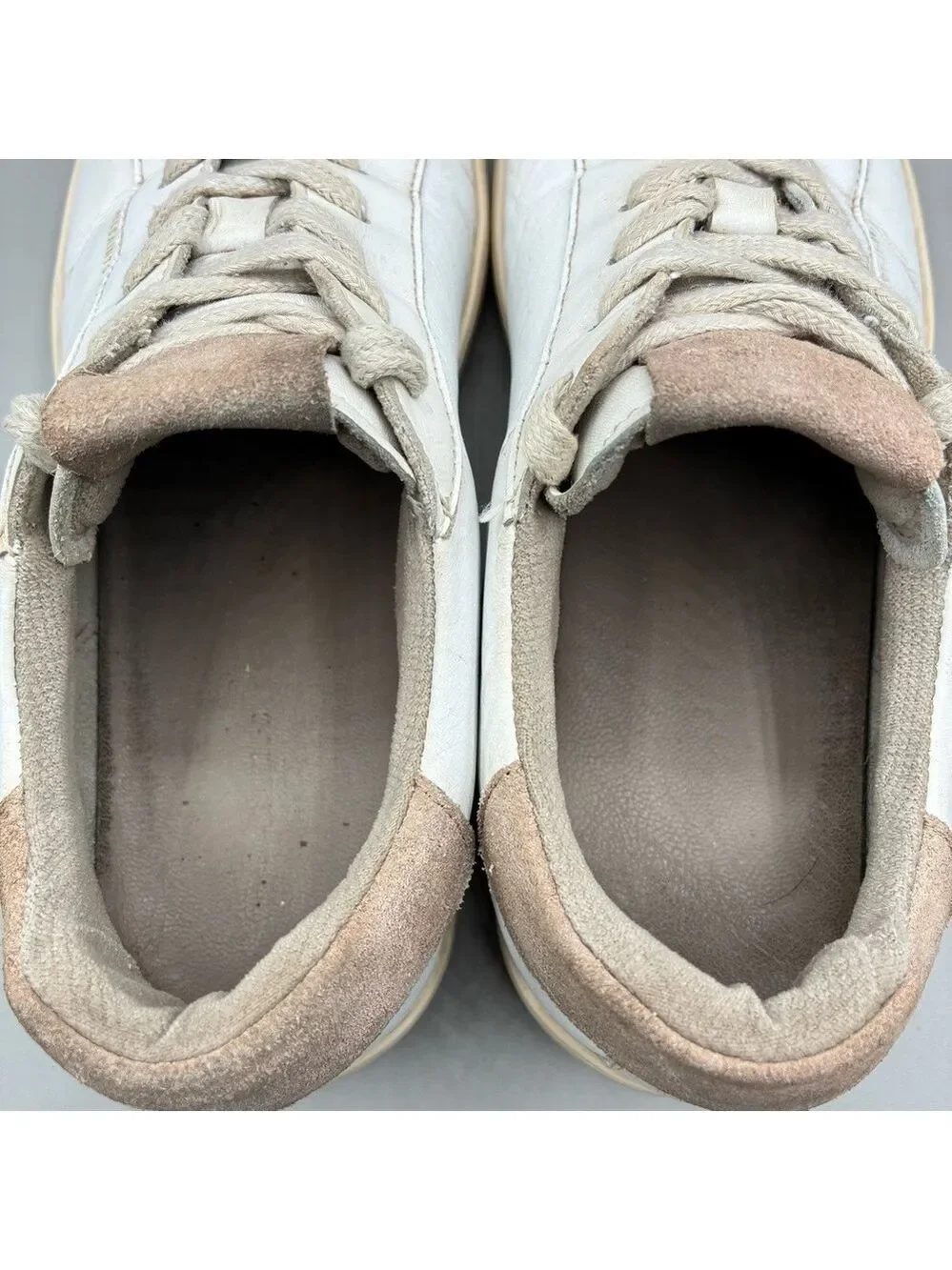AllSaints Shana Low Top Sneakers Women’s 9 White Leather Lace Up Shoes WF657X